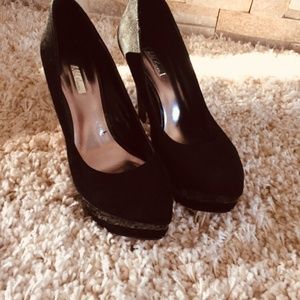 High heel platform shoes